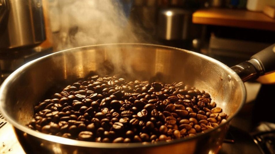 Freshly roasted coffee beans: process, flavors, result